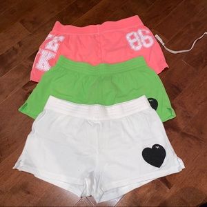 Set of 3 Love Pink Sleep Short